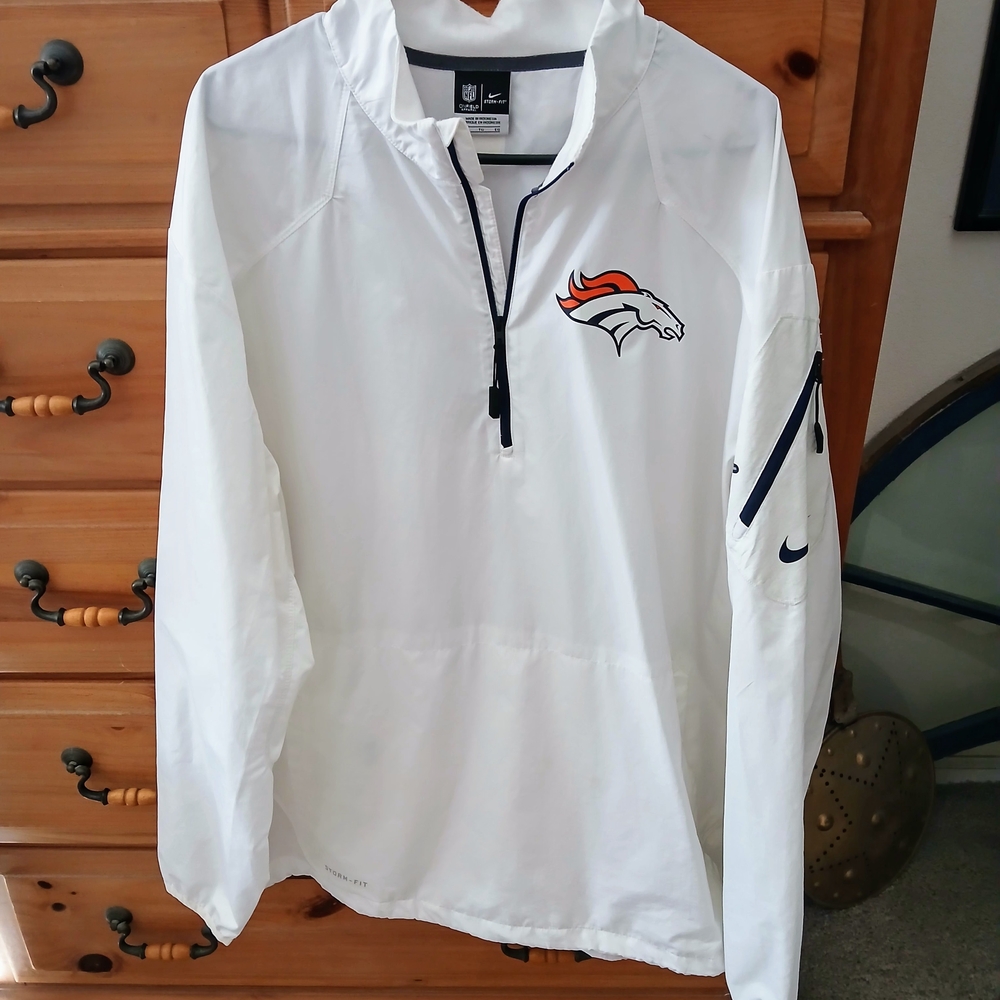 Nike White Men's Broncos NFL Jacket
